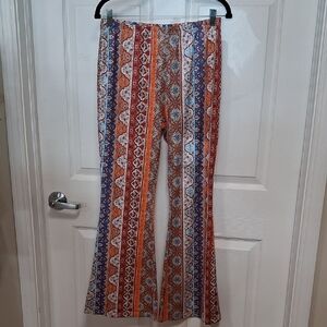 Bohemian Multicolor Flared Pants
